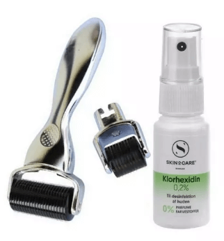 2in1 Ansigt + Krop + Dermarens – Silver Dermaroller – Titaniumsnåle 